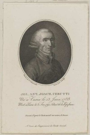 Bildnis des Jos. Ant. Joachim Cerutti