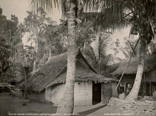 "Native house in Maravovo." (OT)