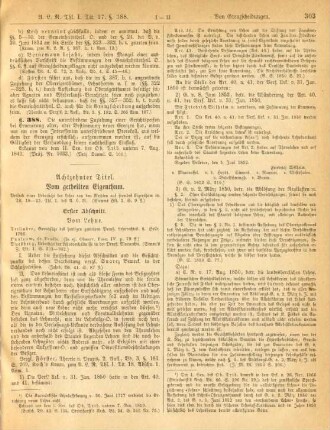 Achtzehnter Titel. Vom getheilten Eigenthum