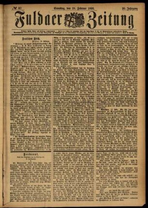 Ausgabe vom Samstag, den 18. Februar 1893.