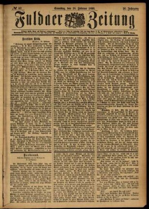 Ausgabe vom Samstag, den 18. Februar 1893.