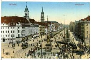 Dresden. Hauptstraße, Wachaufzug
