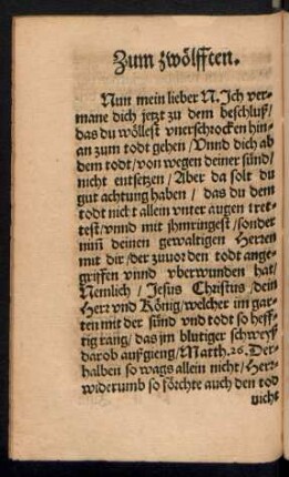 Zum zwölfften.