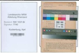 Entnazifizierung Karl Kuckenburg , geb. 04.01.1888 ()