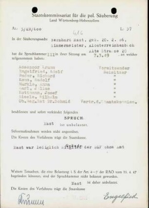 Mast, Bernhard