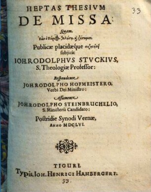 Heptas thesium de missa