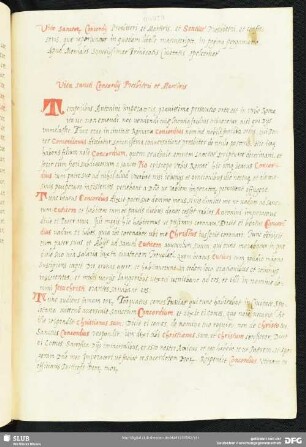 [Text 4:] Vitae Sanctorum Concordij Presbiteri