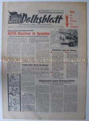 Wochenzeitung der Nationalen Front Berlin-Spandau "Neues Volksblatt"