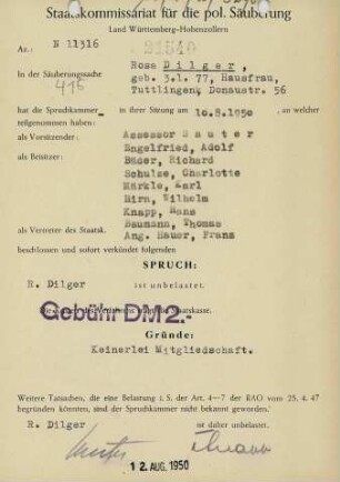 Dilger, Rosa