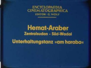Hemat-Araber (Zentralsudan, Süd-Wadai) - Unterhaltungstanz »am haraba«