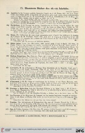 IX. Illustrierte Bücher des 16.-19. Jahrhdts (Nr.162-183)