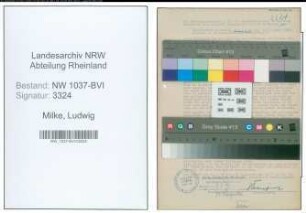 Entnazifizierung Ludwig Milke , geb. 06.09.1893 (Elktromonteur)