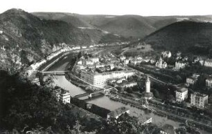 Bad Ems, Ortsansicht : Bad Ems. Ortsansicht. Blick lahnaufwärts