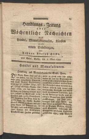 9tes Stück, Gotha, den 2. Mart. 1799.