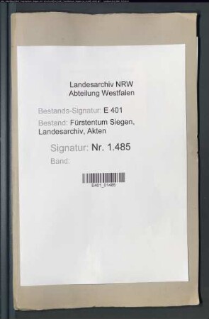 Spezifikation sämtlicher Einwohner des Kirchspiels Oberfischbach nebst deren schatzbaren Gütern
