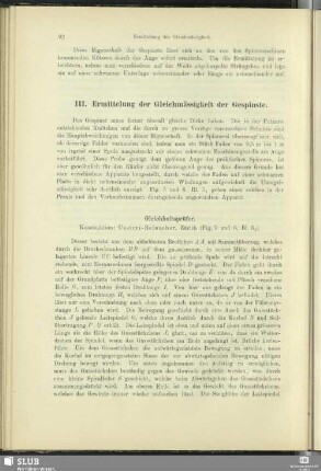 III. Ermittelung der Gleichmässigkeit der Gespinste