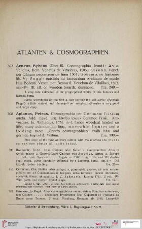Atlanten & Cosmographien (Nr. 307 - 330)