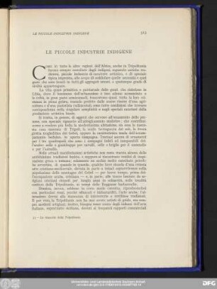 Le Piccole Industrie Indigene