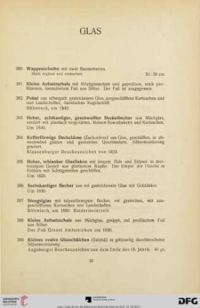 Glas (Nr. 380-389)