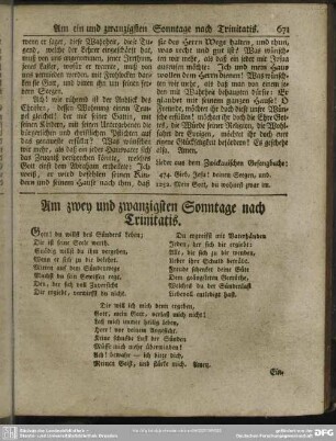 Am zwey und zwanzigsten Sonntage nach Trinitatis