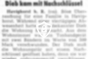 Dieb kam mit Nachschlüssel