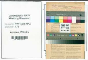 Entnazifizierung Wilhelm Aerssen , geb. 21.02.1892 (Montur)