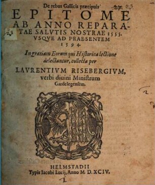 De rebus Gallicis praecipuis epitome