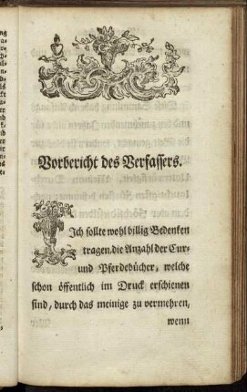 Vorbericht des Verfassers.