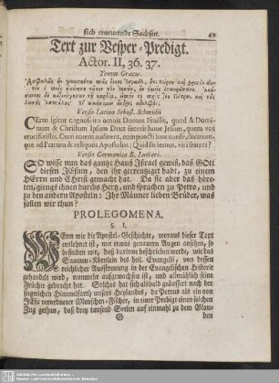 Text zur Vesper-Predigt