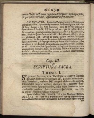 Cap. III. De Scriptura Sacra.