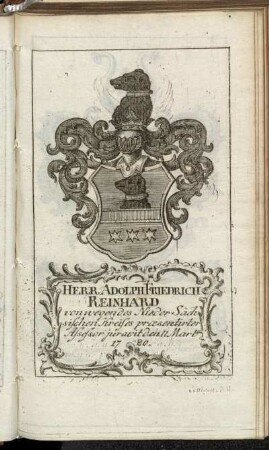 Herr Adolph Friedrich Reinhard[...] - Herr Georg Gottlob Balemannn[...]