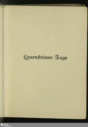 Lauensteiner Tage
