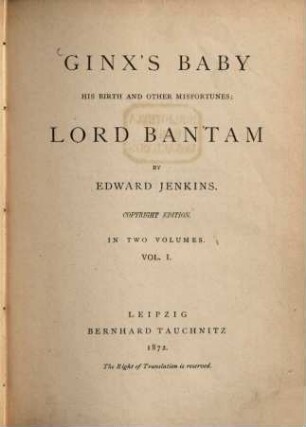 Ginx's baby, his birth and other misfortunes. 1