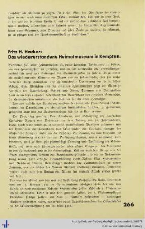 Das wiedererstandene Heimatmuseum in Kempten.