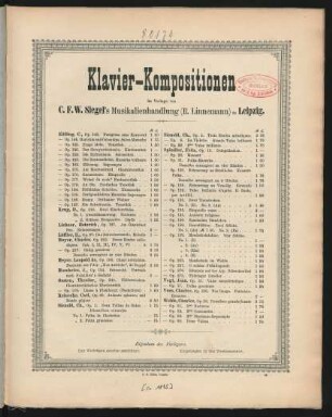Cah. VI: Douze études mélodiques pour le piano oeuvr. 216