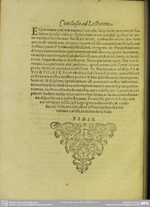Conclusio ad Lectorem