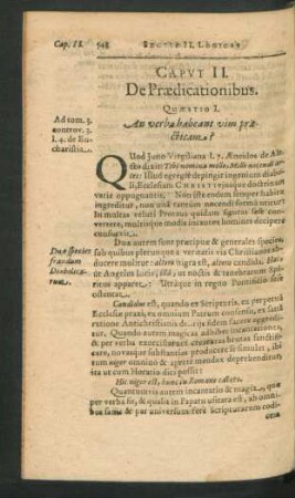 Caput II. De Praedicationibus.