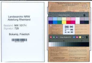 Entnazifizierung Friedrich Bokamp , geb. 15.12.1891 (Werkmeister)