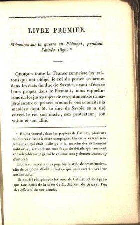 Mémoires sur la guerre en Piémont, pendant l'année 1690.