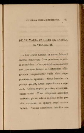 De Calvaria Caribaei Ex Insula St Vincentii