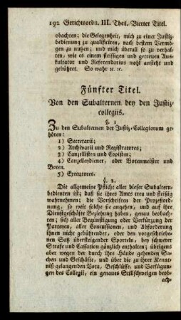 Fünfter Titel.