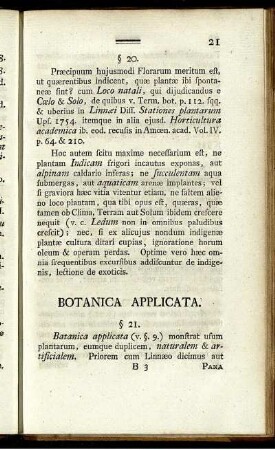 Botanica Applicata.