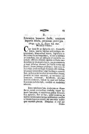 Literarum bonarum studia, tamquam imperiis infesta, perperam proser pta