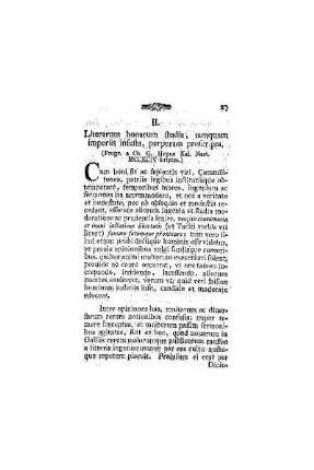 Literarum bonarum studia, tamquam imperiis infesta, perperam proser pta