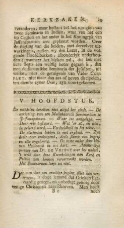 V. hoofdstuk. De middelen bereiken niet altyd het einde. - ...