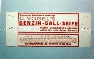 Packung für "C. Vogel's Benzin-Gall-Seife"