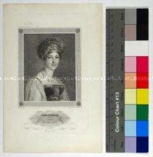 Porträt der französischen Schauspielerin Anne Françoise Hippolyte Boutet, bekannt als Mademoiselle Mars - Blatt Nr. 234 aus Meyers Conversationslexikon