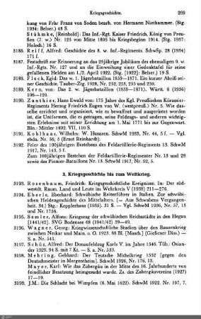 3. Kriegsgeschichte bis zum Weltkrieg 1914-1918