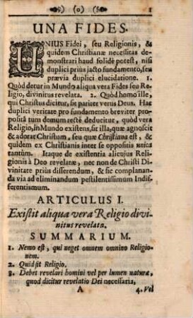 Una fides, seu unius fidei Christianae necessitas et indifferentismi manifesta falsitas : contra libertinos et pseudo-politicos solide demonstrata ; accessit Brevis reflexis in epistolas theologicas Montgalli