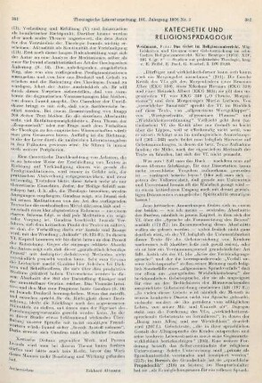 382-384 [Rezension] Weidmann, Fritz, Das Gebet im Religionsunterricht